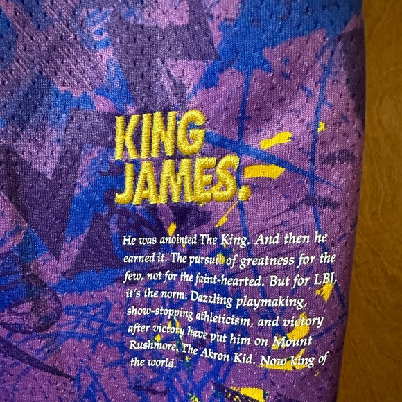 Nike LeBron James Mens Large Purple #23 LA Lakers Basketball Jersey - Picture 5 of 5